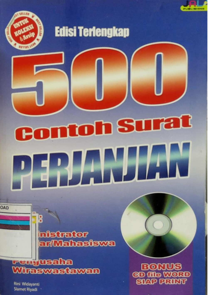 500 Contoh Surat Perjanjian